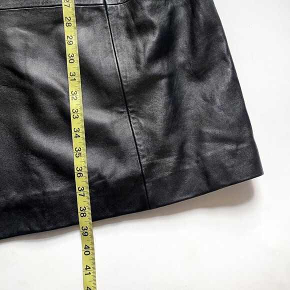 Reformation Veda Crosby 90s Longline Leather Blazer Black Size 2X - Picture 11 of 15